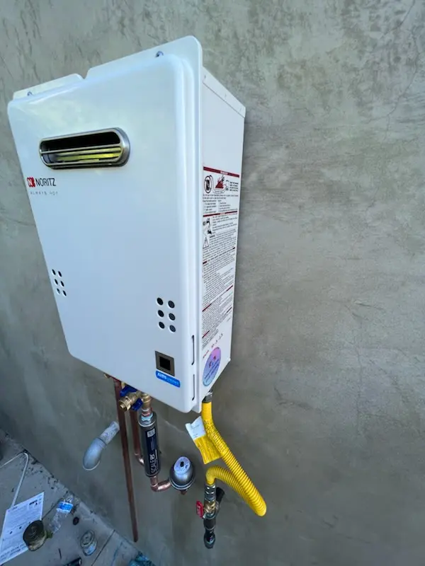 Tankless water heater installation for The Vineyard homes